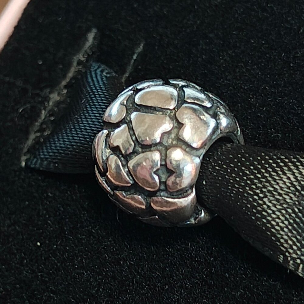 Authentic Pandora Lotsa Love Heart Charm 790174 Sterling Silver - Picture 4 of 7